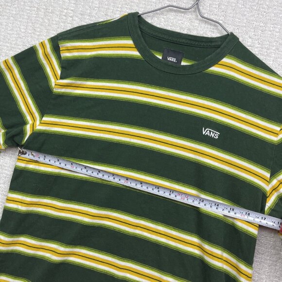 VANS Mesa Verde T-Shirt Boys XL Striped Yellow / Green Skater Surf Mountain - Picture 8 of 15